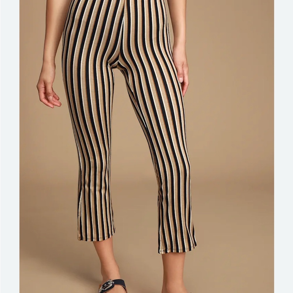 Billabong Black and White Striped Casual Bottoms